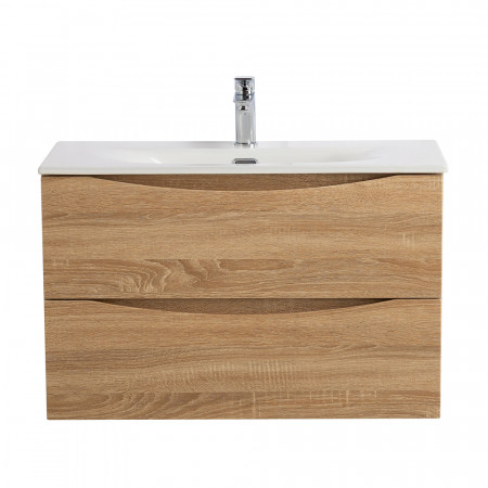 Тумба с раковиной подвесная BelBagno MARINO-CER-MINI-800-2C-SO-WO-P Rovere Bianco, раковина белая BB-8099-3-80 Тумба с раковиной подвесная BelBagno MARINO-CER-MINI-800-2C-SO-WO-P Rovere Bianco, раковина белая BB-8099-3-80