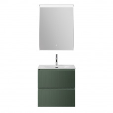 Тумба с раковиной подвесная BelBagno UNO-MINI-600-2C-SO-VO Еловый матовый, раковина белая BB-8099-3-60