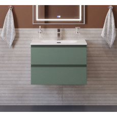 Тумба с раковиной подвесная BelBagno KRAFT-700-2C-SO-VO Еловый матовый, раковина белая BB-8099-70