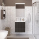 Тумба с раковиной подвесная BelBagno UNO-MINI-500-2C-SO-GSO Темно-Серый матовый, раковина белая BB-8099-3-50 Тумба с раковиной подвесная BelBagno UNO-MINI-500-2C-SO-GSO Темно-Серый матовый, раковина белая BB-8099-3-50