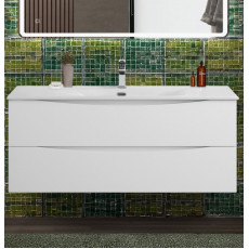 Тумба с раковиной подвесная BelBagno MARINO-CER-N-1200-2C-SO-BO-P Bianco Opaco, раковина белая BB-8099-120