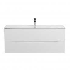 Тумба с раковиной подвесная BelBagno MARINO-CER-N-1200-2C-SO-BO-P Bianco Opaco, раковина белая BB-8099-120