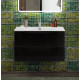 Тумба с раковиной подвесная BelBagno MARINO-CER-N-800-2C-SO-NL-P Nero Lucido, раковина белая BB-8099-80 Тумба с раковиной подвесная BelBagno MARINO-CER-N-800-2C-SO-NL-P Nero Lucido, раковина белая BB-8099-80
