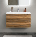 Тумба с раковиной подвесная BelBagno MARINO-CER-MINI-900-2C-SO-RR-P Rovere Rustico, раковина белая BB-8099-3-90