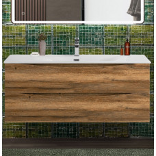 Тумба с раковиной подвесная BelBagno MARINO-CER-N-1200-2C-SO-RR-P Rovere Rustico, раковина белая BB-8099-120