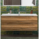 Тумба с раковиной подвесная BelBagno MARINO-CER-N-1200-2C-SO-RR-P Rovere Rustico, раковина белая BB-8099-120 Тумба с раковиной подвесная BelBagno MARINO-CER-N-1200-2C-SO-RR-P Rovere Rustico, раковина белая BB-8099-120