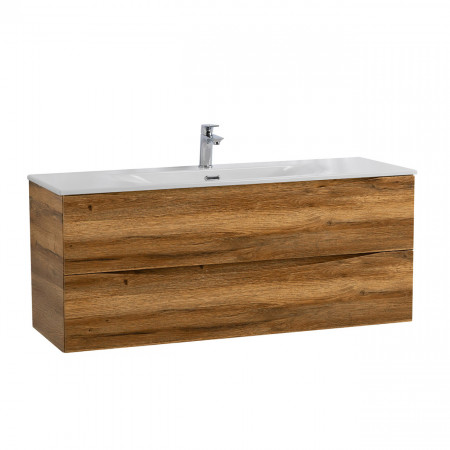 Тумба с раковиной подвесная BelBagno MARINO-CER-N-1200-2C-SO-RR-P Rovere Rustico, раковина белая BB-8099-120 Тумба с раковиной подвесная BelBagno MARINO-CER-N-1200-2C-SO-RR-P Rovere Rustico, раковина белая BB-8099-120