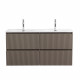 Тумба с раковиной подвесная BelBagno UNO-1200-4C-SO-СO Бежевый матовый, раковина белая BB-8099-120-2 с 2-я чашами Тумба с раковиной подвесная BelBagno UNO-1200-4C-SO-СO Бежевый матовый, раковина белая BB-8099-120-2 с 2-я чашами