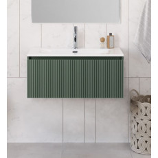 Тумба с раковиной подвесная BelBagno UNO-800-1C-SO-VO Еловый матовый, раковина белая BB-8099-80