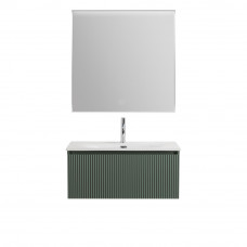Тумба с раковиной подвесная BelBagno UNO-800-1C-SO-VO Еловый матовый, раковина белая BB-8099-80