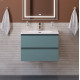 Тумба с раковиной подвесная BelBagno KRAFT-600-2C-SO-AO Голубой матовый, раковина белая BB-8099-60 Тумба с раковиной подвесная BelBagno KRAFT-600-2C-SO-AO Голубой матовый, раковина белая BB-8099-60