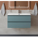 Тумба с раковиной подвесная BelBagno KRAFT-900-2C-SO-AO Голубой матовый, раковина белая BB-8099-90