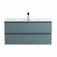 Тумба с раковиной подвесная BelBagno KRAFT-900-2C-SO-AO Голубой матовый, раковина белая BB-8099-90 Тумба с раковиной подвесная BelBagno KRAFT-900-2C-SO-AO Голубой матовый, раковина белая BB-8099-90