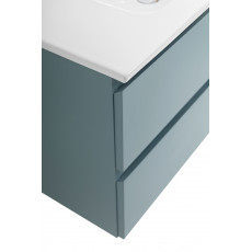Тумба с раковиной подвесная BelBagno KRAFT-900-2C-SO-AO Голубой матовый, раковина белая BB900ETL