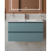 Тумба с раковиной подвесная BelBagno KRAFT-900-2C-SO-AO Голубой матовый, раковина белая BB900ETL