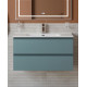 Тумба с раковиной подвесная BelBagno KRAFT-900-2C-SO-AO Голубой матовый, раковина белая BB900ETL Тумба с раковиной подвесная BelBagno KRAFT-900-2C-SO-AO Голубой матовый, раковина белая BB900ETL