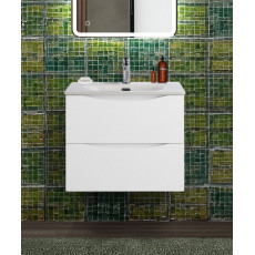 Тумба с раковиной подвесная BelBagno MARINO-CER-N-600-2C-SO-BL-P Bianco Lucido, раковина белая BB-8099-60