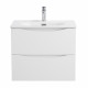 Тумба с раковиной подвесная BelBagno MARINO-CER-N-600-2C-SO-BL-P Bianco Lucido, раковина белая BB-8099-60 Тумба с раковиной подвесная BelBagno MARINO-CER-N-600-2C-SO-BL-P Bianco Lucido, раковина белая BB-8099-60