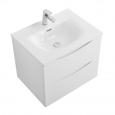 Тумба с раковиной подвесная BelBagno MARINO-CER-N-600-2C-SO-BL-P Bianco Lucido, раковина белая BB-8099-60