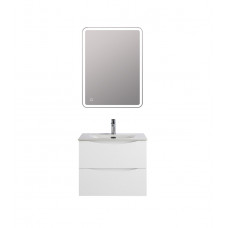 Тумба с раковиной подвесная BelBagno MARINO-CER-N-600-2C-SO-BL-P Bianco Lucido, раковина белая BB-8099-60