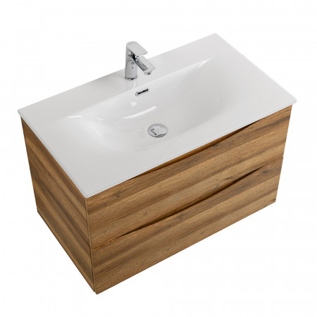 Тумба с раковиной подвесная BelBagno MARINO-CER-N-800-2C-SO-RR-P Rovere Rustico, раковина белая BB-8099-80 Тумба с раковиной подвесная BelBagno MARINO-CER-N-800-2C-SO-RR-P Rovere Rustico, раковина белая BB-8099-80