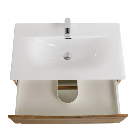 Тумба с раковиной подвесная BelBagno MARINO-CER-N-800-2C-SO-RR-P Rovere Rustico, раковина белая BB-8099-80 Тумба с раковиной подвесная BelBagno MARINO-CER-N-800-2C-SO-RR-P Rovere Rustico, раковина белая BB-8099-80