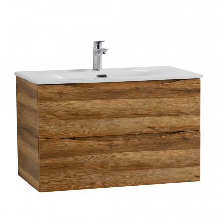 Тумба с раковиной подвесная BelBagno MARINO-CER-N-800-2C-SO-RR-P Rovere Rustico, раковина белая BB-8099-80 Тумба с раковиной подвесная BelBagno MARINO-CER-N-800-2C-SO-RR-P Rovere Rustico, раковина белая BB-8099-80