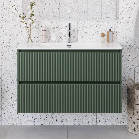 Тумба с раковиной подвесная BelBagno UNO-MINI-1000-2C-SO-VO Еловый матовый, раковина белая BB-8099-3-100 Тумба с раковиной подвесная BelBagno UNO-MINI-1000-2C-SO-VO Еловый матовый, раковина белая BB-8099-3-100