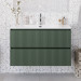 Тумба с раковиной подвесная BelBagno UNO-MINI-1000-2C-SO-VO Еловый матовый, раковина белая BB-8099-3-100