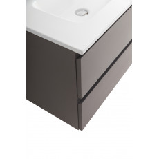 Тумба с раковиной подвесная BelBagno KRAFT-600-2C-SO-GSO Темно-Серый матовый, раковина белая BB600ETL