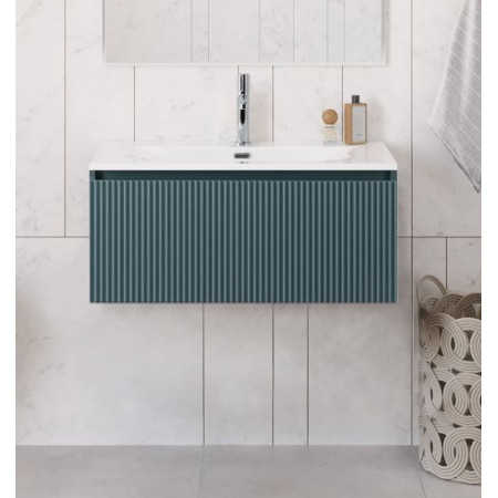 Тумба с раковиной подвесная BelBagno UNO-800-1C-SO-AO Голубой матовый, раковина белая BB-8099-80 Тумба с раковиной подвесная BelBagno UNO-800-1C-SO-AO Голубой матовый, раковина белая BB-8099-80