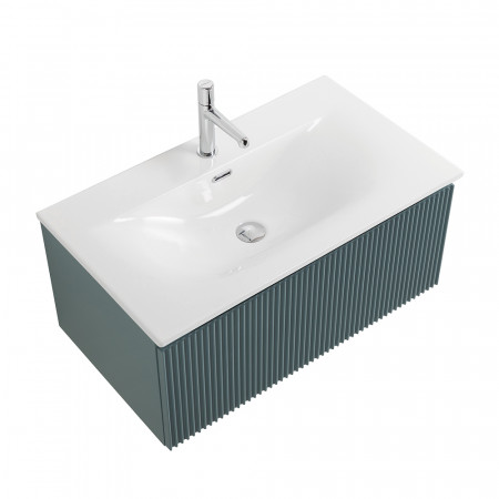 Тумба с раковиной подвесная BelBagno UNO-800-1C-SO-AO Голубой матовый, раковина белая BB-8099-80 Тумба с раковиной подвесная BelBagno UNO-800-1C-SO-AO Голубой матовый, раковина белая BB-8099-80