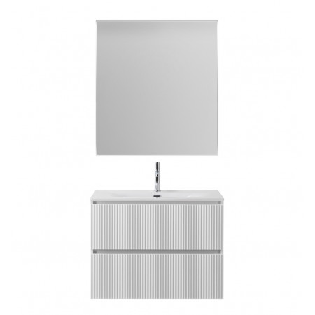 Тумба с раковиной подвесная BelBagno UNO-MINI-700-2C-SO-BO Bianco Opaco, раковина белая BB-8099-3-70 Тумба с раковиной подвесная BelBagno UNO-MINI-700-2C-SO-BO Bianco Opaco, раковина белая BB-8099-3-70