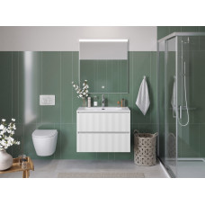 Тумба с раковиной подвесная BelBagno UNO-MINI-700-2C-SO-BO Bianco Opaco, раковина белая BB-8099-3-70