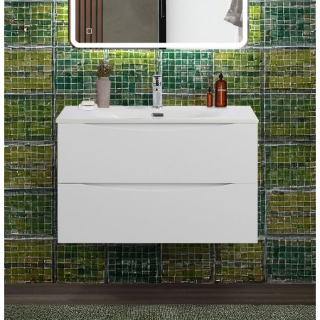 Тумба с раковиной подвесная BelBagno MARINO-CER-N-800-2C-SO-BO-P Bianco Opaco, раковина белая BB-8099-80 Тумба с раковиной подвесная BelBagno MARINO-CER-N-800-2C-SO-BO-P Bianco Opaco, раковина белая BB-8099-80
