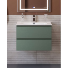 Тумба с раковиной подвесная BelBagno KRAFT-600-2C-SO-VO Еловый матовый, раковина белая BB600ETL