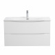 Тумба с раковиной подвесная BelBagno MARINO-CER-N-800-2C-SO-BL-P Bianco Lucido, раковина белая BB-8099-80 Тумба с раковиной подвесная BelBagno MARINO-CER-N-800-2C-SO-BL-P Bianco Lucido, раковина белая BB-8099-80