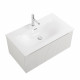 Тумба с раковиной подвесная BelBagno UNO-800-1C-SO-BO Bianco Opaco, раковина белая BB-8099-80 Тумба с раковиной подвесная BelBagno UNO-800-1C-SO-BO Bianco Opaco, раковина белая BB-8099-80