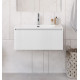 Тумба с раковиной подвесная BelBagno UNO-800-1C-SO-BO Bianco Opaco, раковина белая BB-8099-80 Тумба с раковиной подвесная BelBagno UNO-800-1C-SO-BO Bianco Opaco, раковина белая BB-8099-80