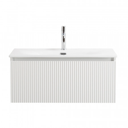 Тумба с раковиной подвесная BelBagno UNO-800-1C-SO-BO Bianco Opaco, раковина белая BB-8099-80 Тумба с раковиной подвесная BelBagno UNO-800-1C-SO-BO Bianco Opaco, раковина белая BB-8099-80