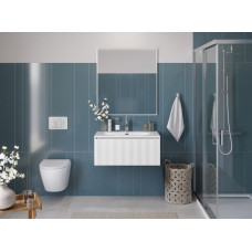 Тумба с раковиной подвесная BelBagno UNO-800-1C-SO-BO Bianco Opaco, раковина белая BB-8099-80