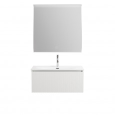Тумба с раковиной подвесная BelBagno UNO-800-1C-SO-BO Bianco Opaco, раковина белая BB-8099-80