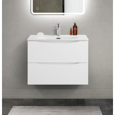 Тумба с раковиной подвесная BelBagno MARINO-CER-MINI-700-2C-SO-BO-P Bianco Opaco, раковина белая BB-8099-3-70