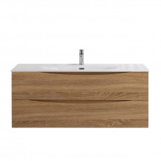 Тумба с раковиной подвесная BelBagno MARINO-CER-N-1200-2C-SO-WO-P Rovere Bianco, раковина белая BB-8099-120