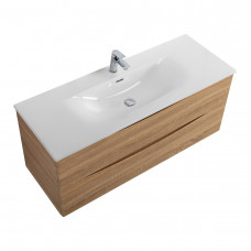 Тумба с раковиной подвесная BelBagno MARINO-CER-N-1200-2C-SO-WO-P Rovere Bianco, раковина белая BB-8099-120