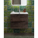 Тумба с раковиной подвесная BelBagno MARINO-CER-N-600-2C-SO-RNG-P Rovere Nature Grigio, раковина белая BB-8099-60 Тумба с раковиной подвесная BelBagno MARINO-CER-N-600-2C-SO-RNG-P Rovere Nature Grigio, раковина белая BB-8099-60