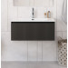 Тумба с раковиной подвесная BelBagno UNO-800-1C-SO-GSO Темно-Серый матовый, раковина белая BB-8099-80