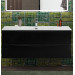 Тумба с раковиной подвесная BelBagno MARINO-CER-N-1200-2C-SO-NL-P Nero Lucido, раковина белая BB-8099-120