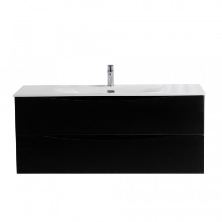 Тумба с раковиной подвесная BelBagno MARINO-CER-N-1200-2C-SO-NL-P Nero Lucido, раковина белая BB-8099-120 Тумба с раковиной подвесная BelBagno MARINO-CER-N-1200-2C-SO-NL-P Nero Lucido, раковина белая BB-8099-120