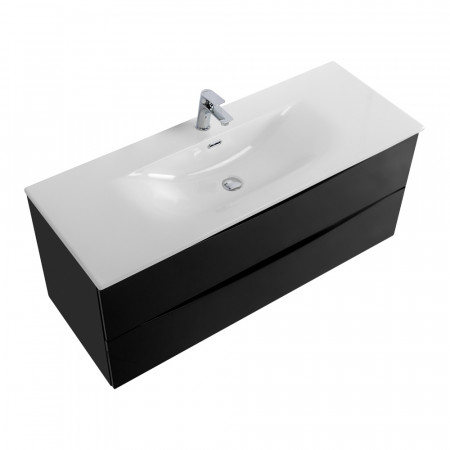 Тумба с раковиной подвесная BelBagno MARINO-CER-N-1200-2C-SO-NL-P Nero Lucido, раковина белая BB-8099-120 Тумба с раковиной подвесная BelBagno MARINO-CER-N-1200-2C-SO-NL-P Nero Lucido, раковина белая BB-8099-120